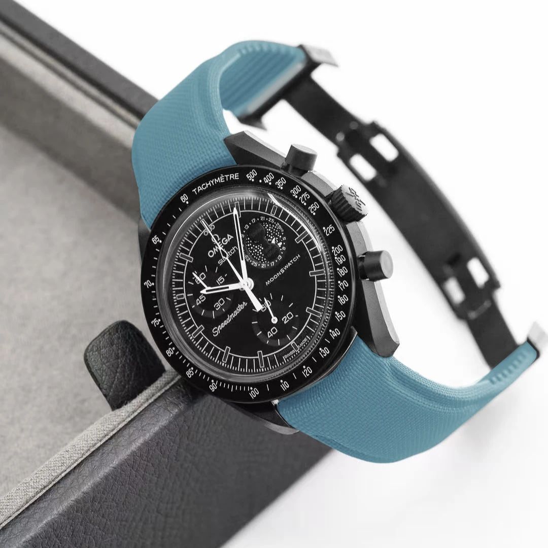Omega Watch Speedmaster - 유니버설 커브드 엔드 FKM 시계 스트랩