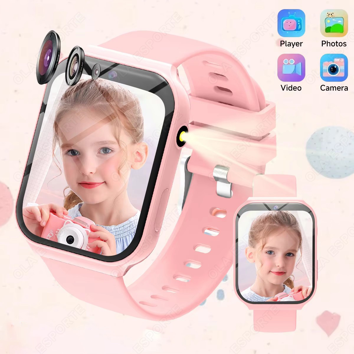 Smartwatch Watches Birthday Gift For Girls - 어린이용 신형 스마트워치 HD 카메라 플래시라이트