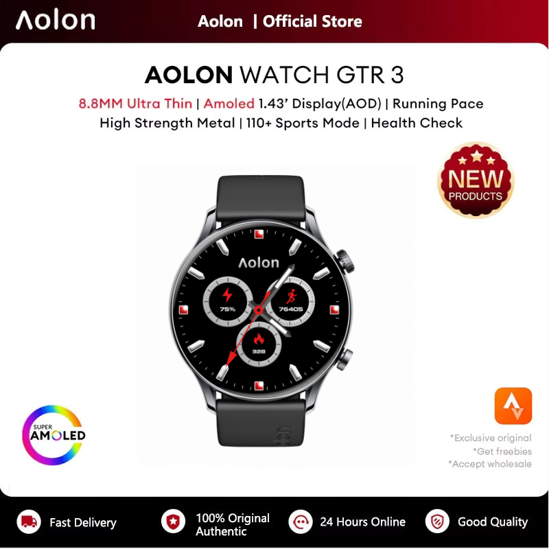 Smartwatch Watch Whatsapp - 아올론 GTR3 스마트워치: 8.8mm 초박형, 1.43인치
