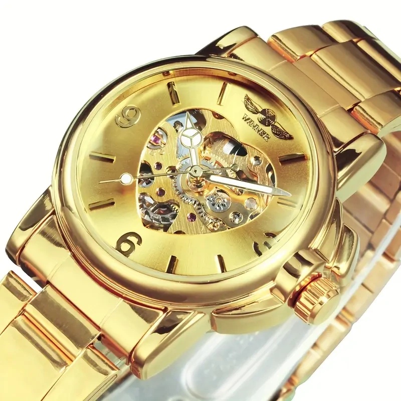 Skeleton Mechanical Watch - 우아한 여성용 오토매틱 기계식 시계 -