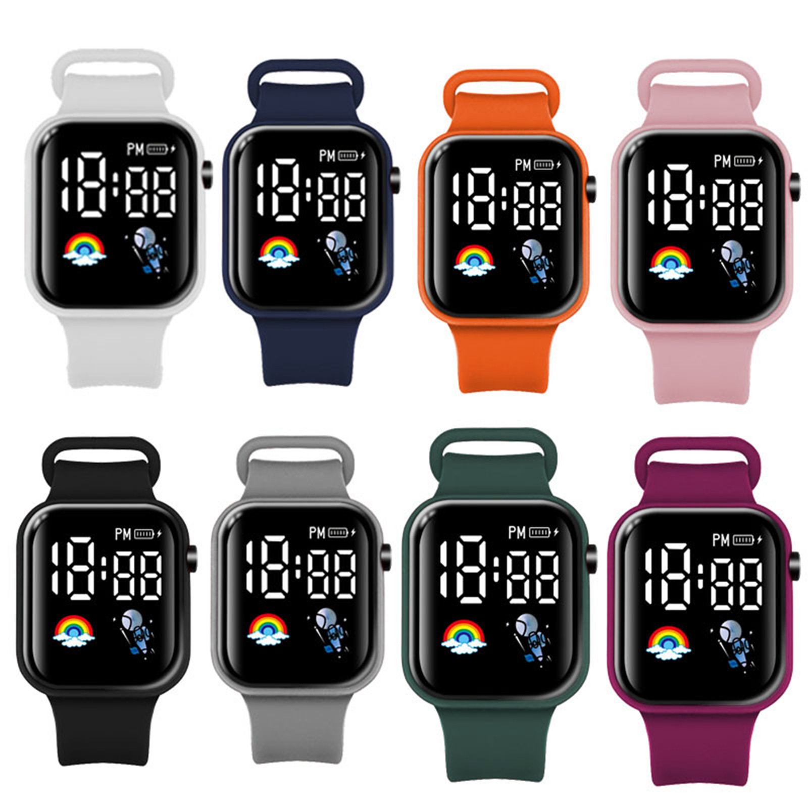 Smartwatch Digital Watches For Girls - 학생용 스포츠 시계, 야외 전자 스마트워치,