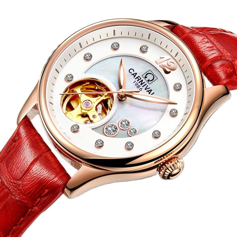 스위스 카니발 럭셔리 여성용 시계 MIYOTA 자동 기 - Skeleton Mechanical Watch 리뷰 및 가격