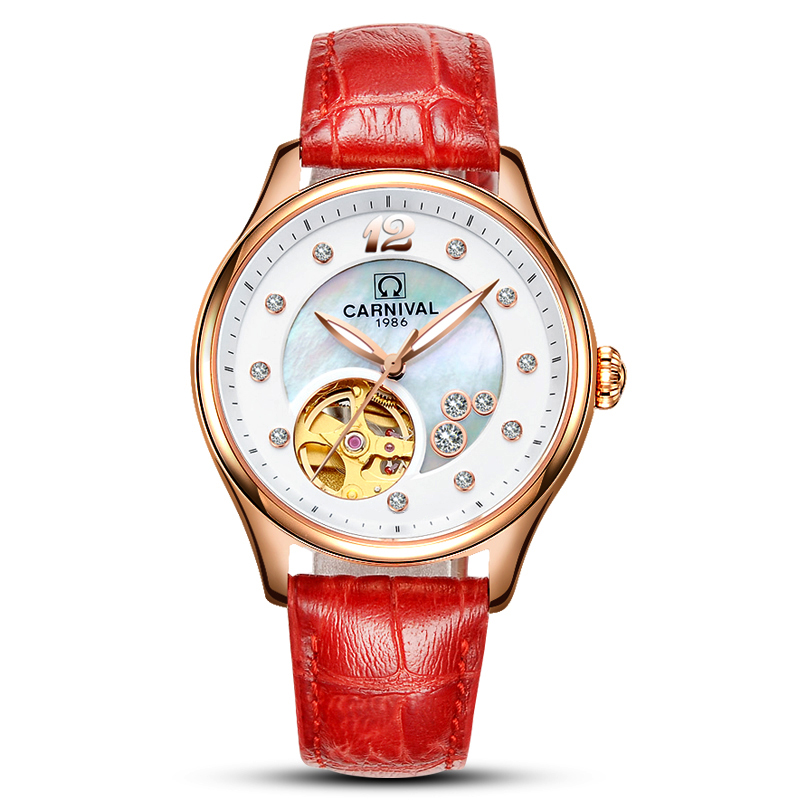 스위스 카니발 럭셔리 여성용 시계 MIYOTA 자동 기 - Skeleton Mechanical Watch 리뷰 및 가격