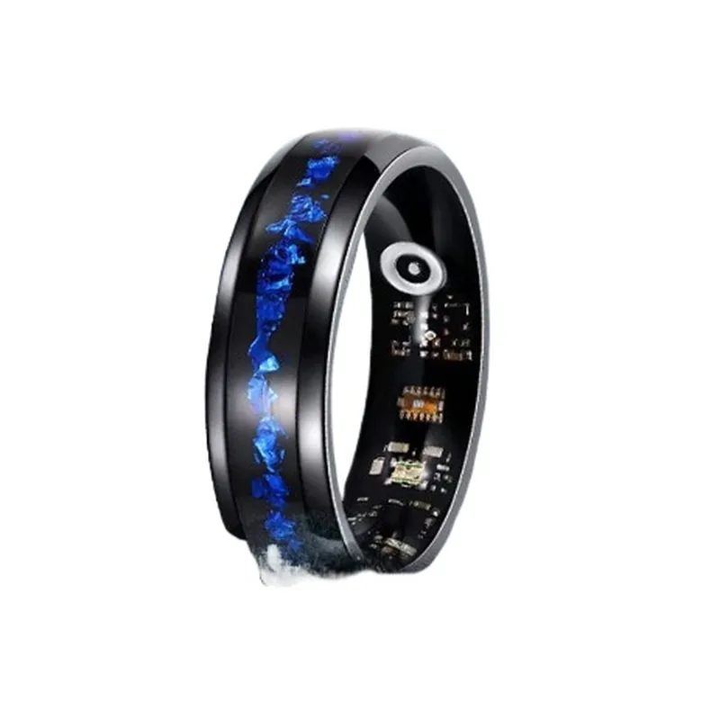 스마트 링 블루 골드 포일 디자인 심박수 혈중 산소 수 - Smartwatch Ring Watches 리뷰 및 가격