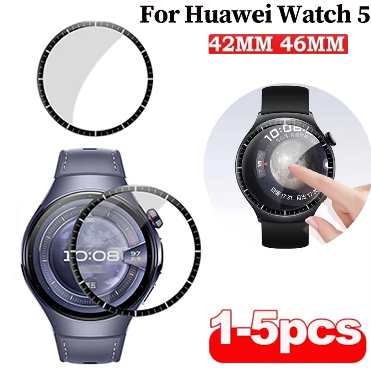 화웨이 시계 5 42mm/46mm HD 풀 커버리지 F - Smartwatch Watch Huawei 리뷰 및 가격
