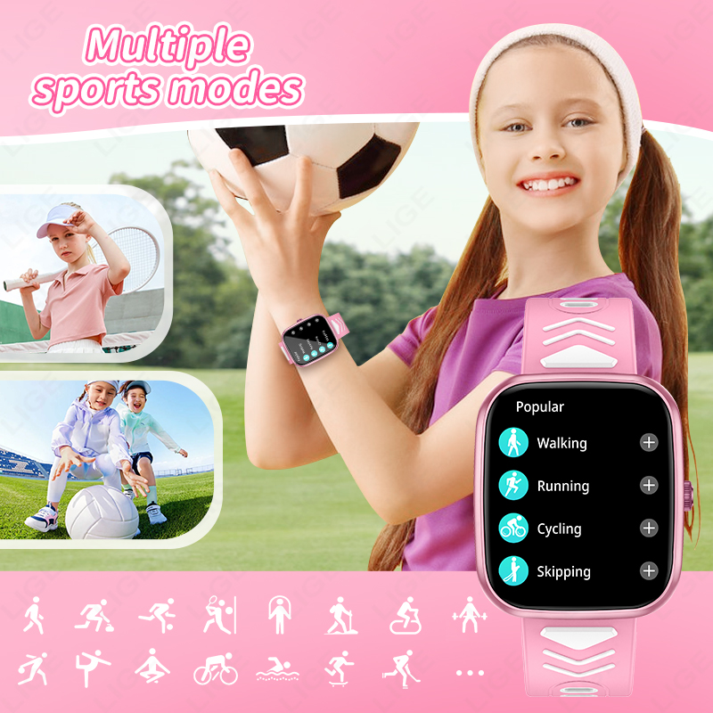 LIGE 새로운 키즈 콜 스마트워치 풀 터치 스크린 어 - Smartwatch Watches Birthday Gift For Girls 리뷰 및 가격