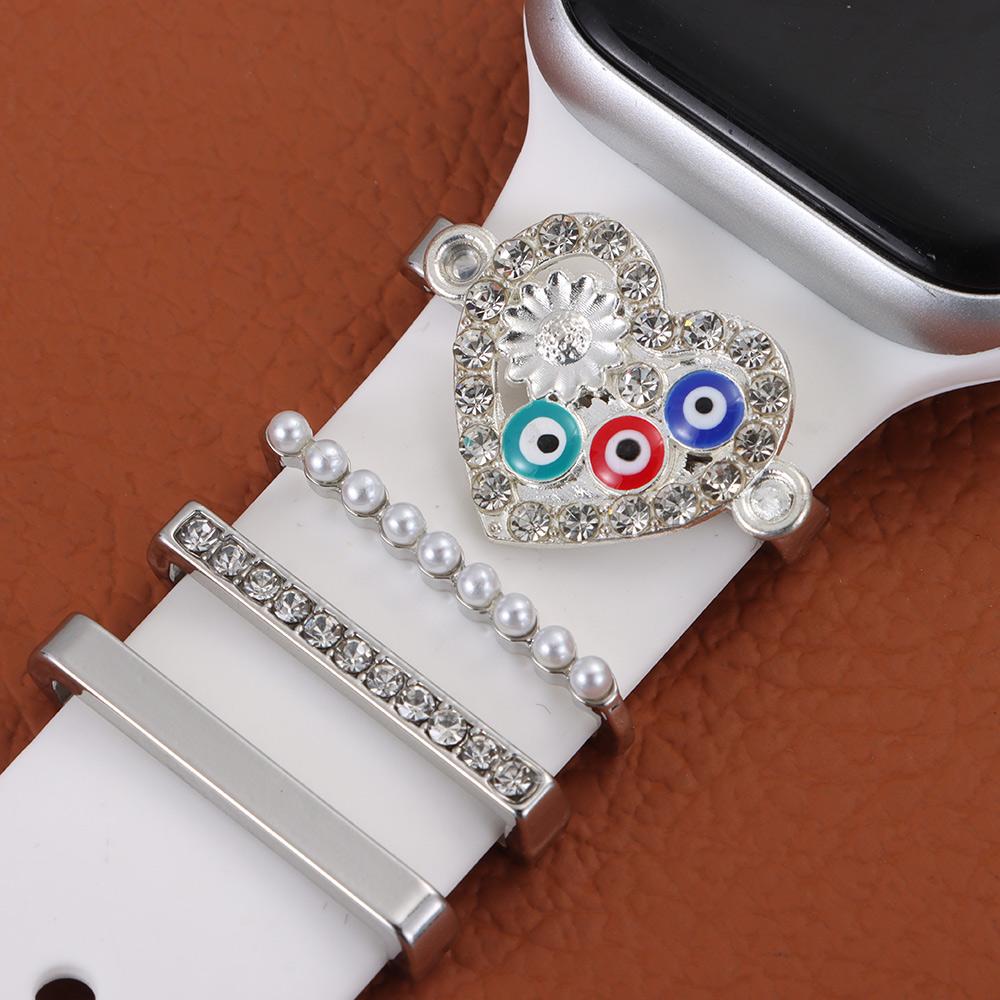 애플 워치용 독특한 시계 밴드 장식, 다이아몬드 러브  - Smartwatch Ring Watches 리뷰 및 가격