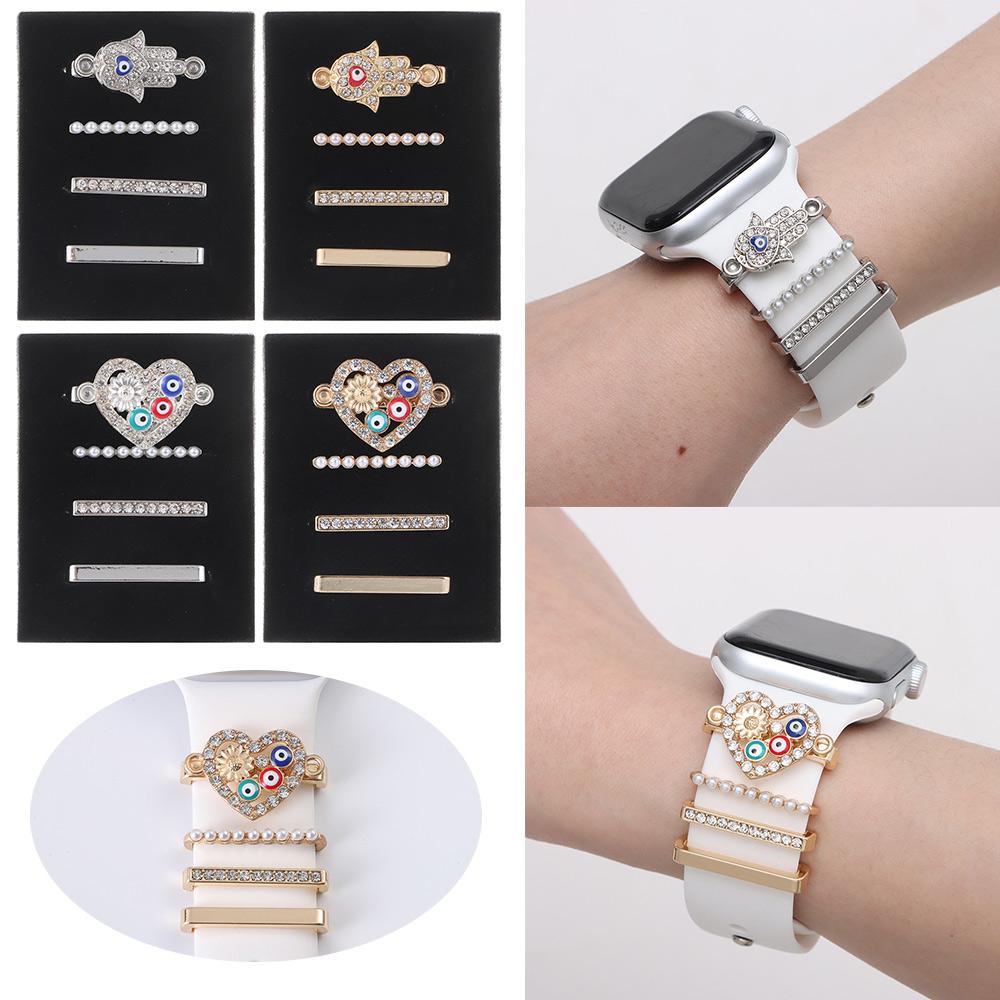 애플 워치용 독특한 시계 밴드 장식, 다이아몬드 러브  - Smartwatch Ring Watches 리뷰 및 가격