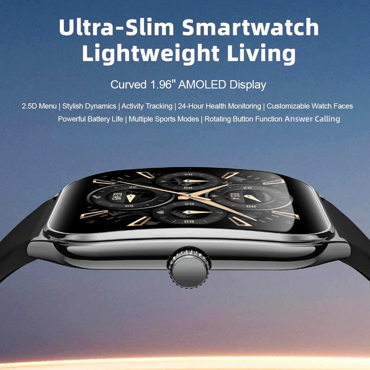 패션 울트라 슬림 Amoled Smartwatch 1. - Smartwatch Slim Watches For Men 리뷰 및 가격
