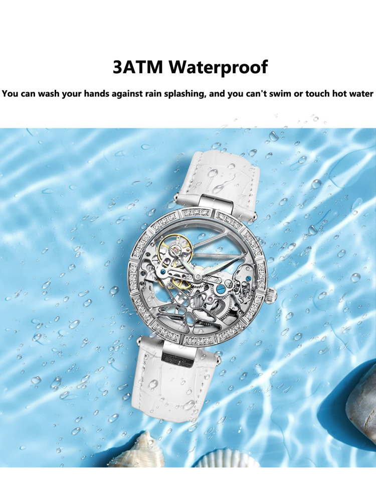 럭셔리 스켈레톤 실버 다이얼 패션 시계 스테인레스 스틸 - Skeleton Mechanical Watch 리뷰 및 가격