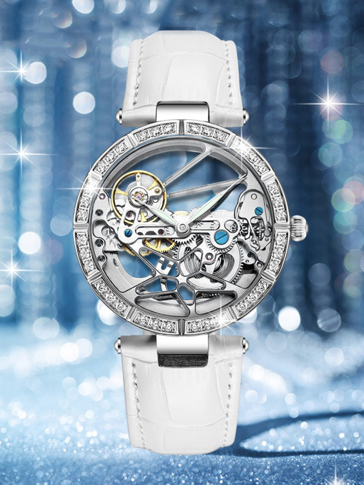 럭셔리 스켈레톤 실버 다이얼 패션 시계 스테인레스 스틸 - Skeleton Mechanical Watch 리뷰 및 가격
